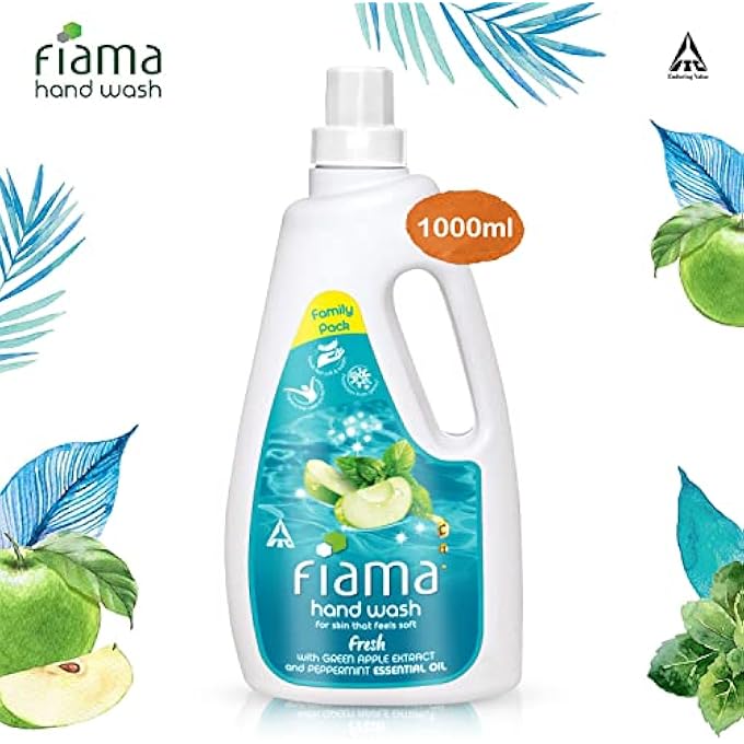 Fiama FRESH MOISTURIZING HAND WASH, PEPPERMINT AND GREEN APPLE, 1000ML REFILL PACK - Image 5